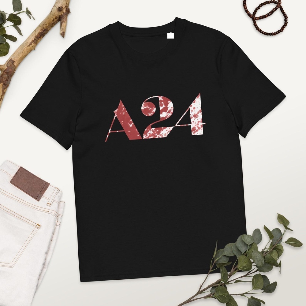 A24 Blood Splatter Black Shirt